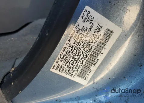 2010 Honda Odyssey Exl из США, поврежденный, VIN 5FNRL3H74AB078995